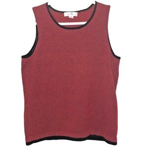 Tradition Size L Burgundy Knit Sweater Vest Sleeveless